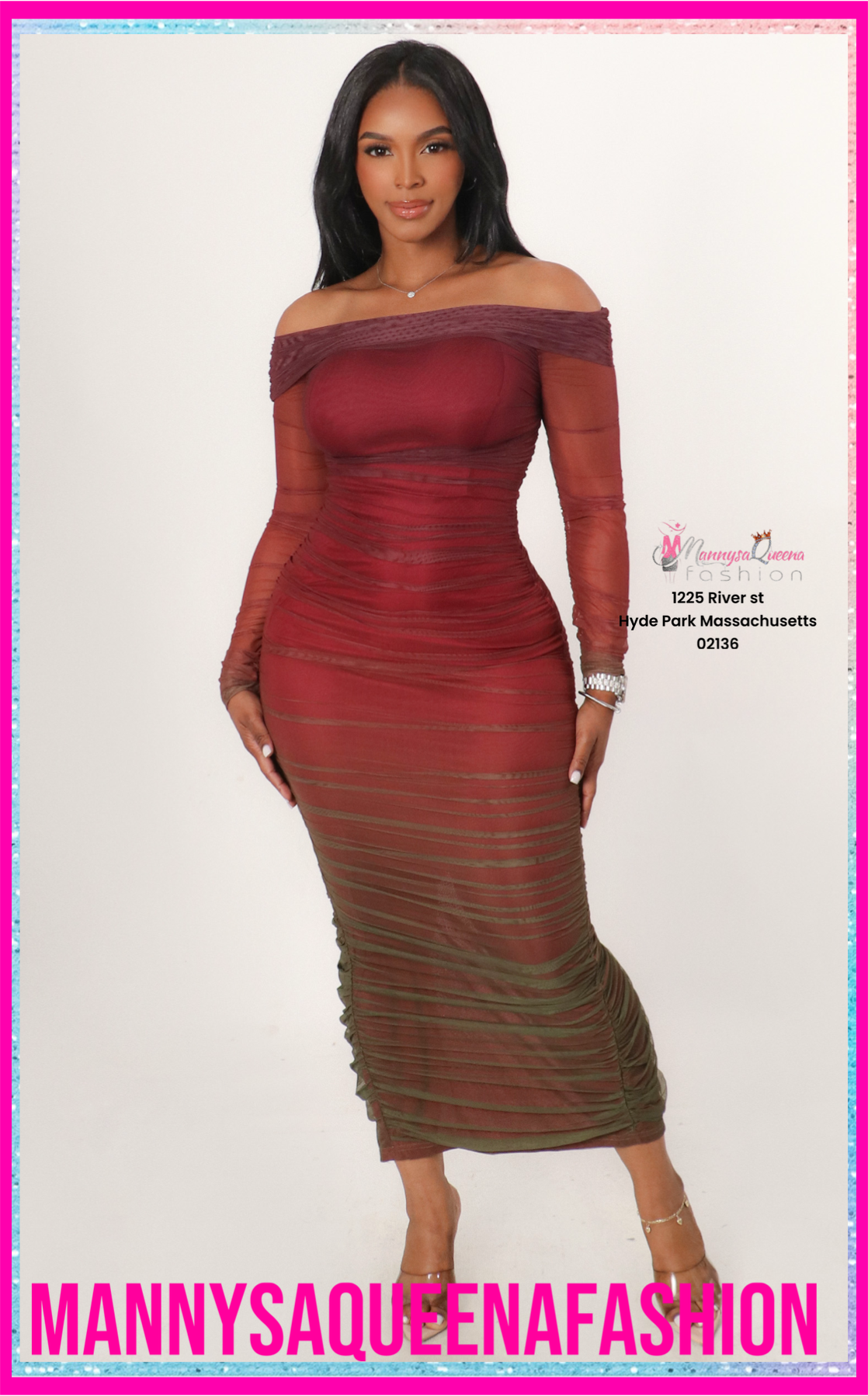 MESH BODYCON MIDI DRESS