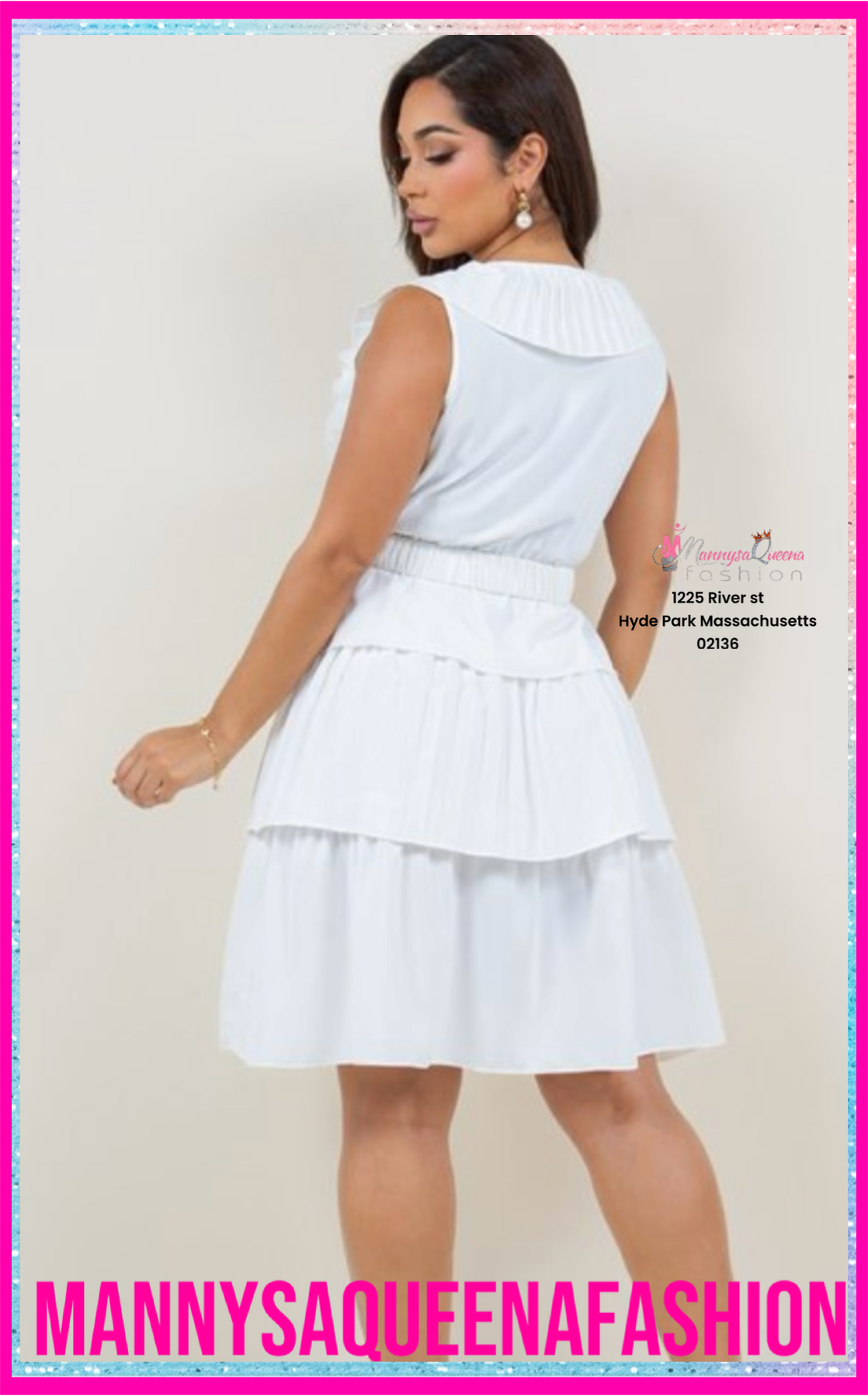 Knee Length White Dress