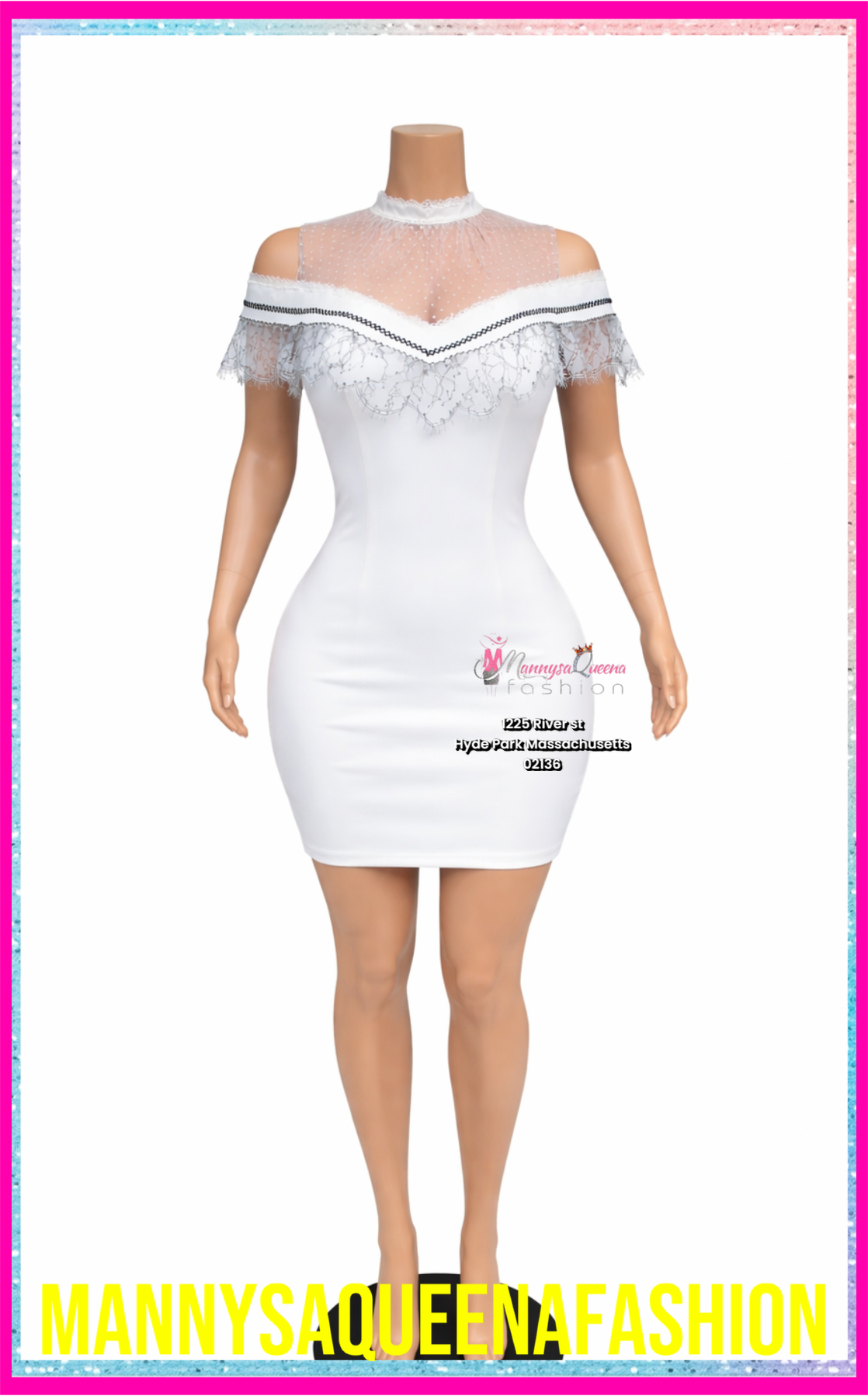 Elegant Lace Illusion Bodycon Dress