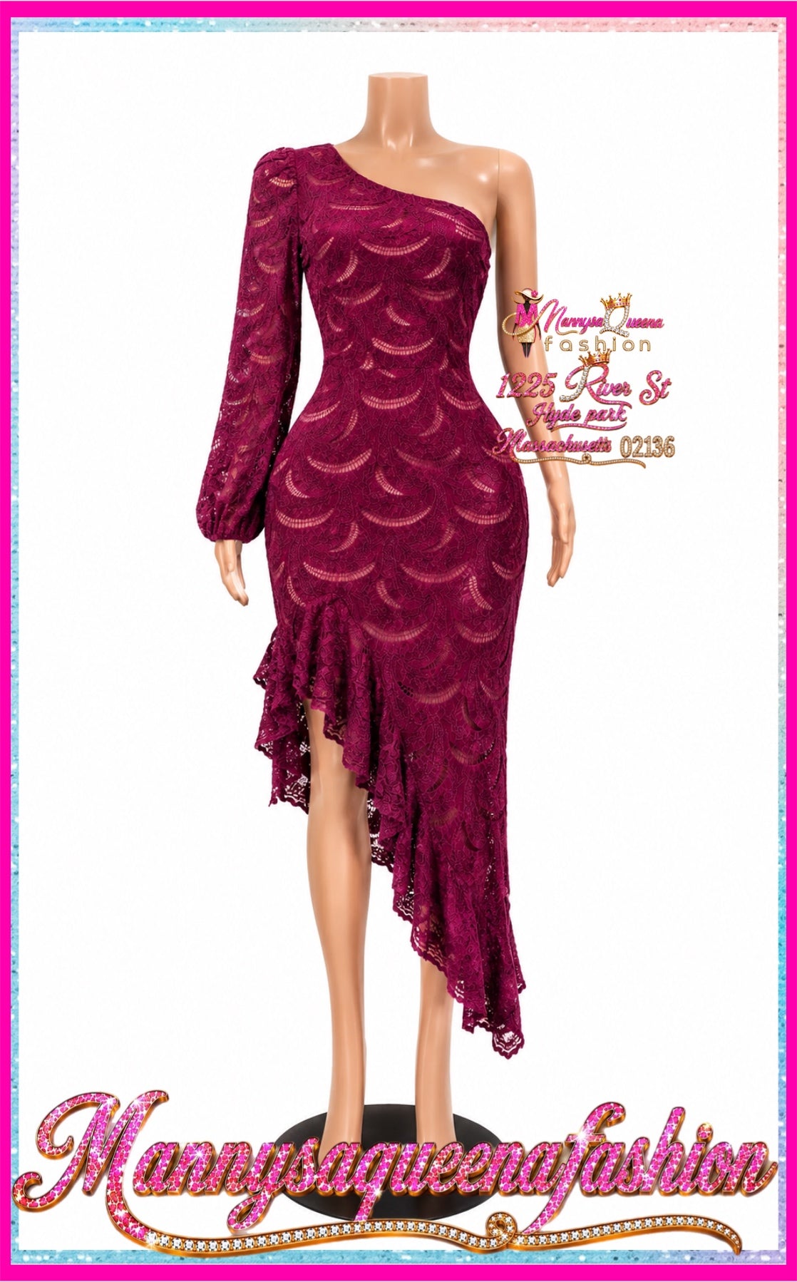 Ruffle High-Low Dress