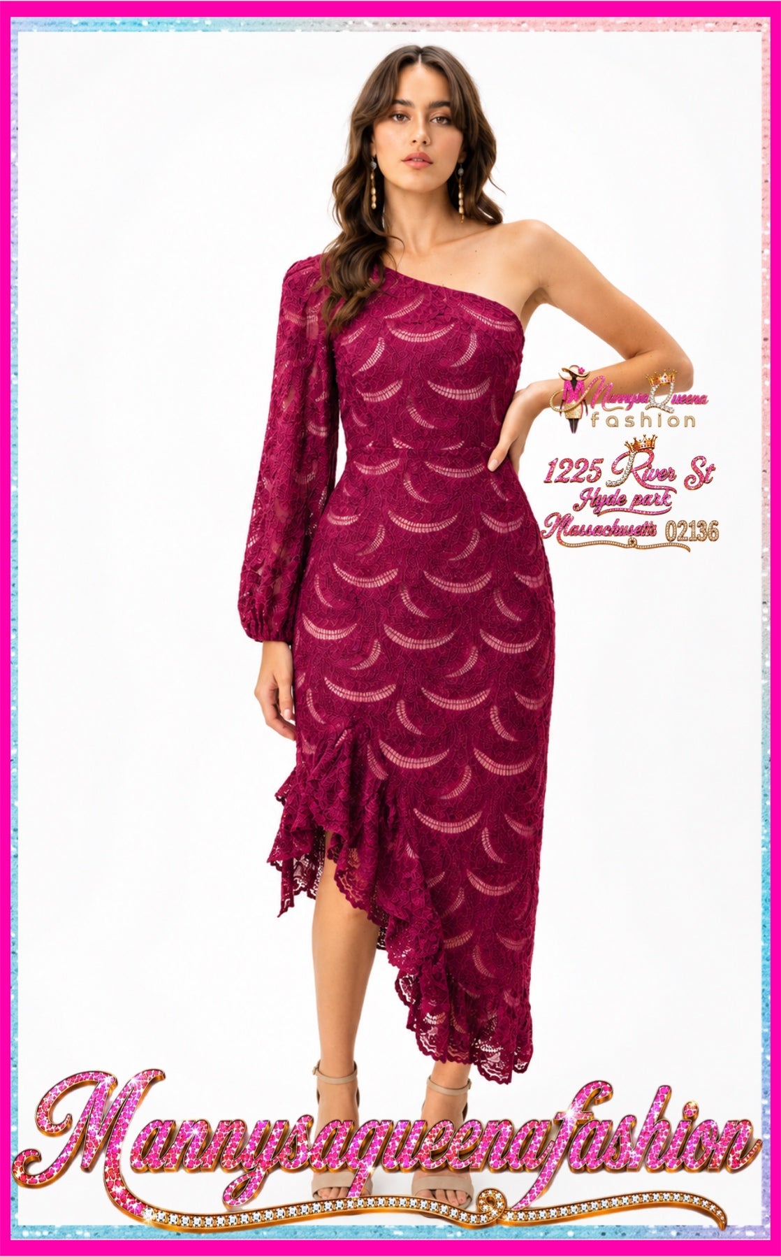Ruffle High-Low Dress