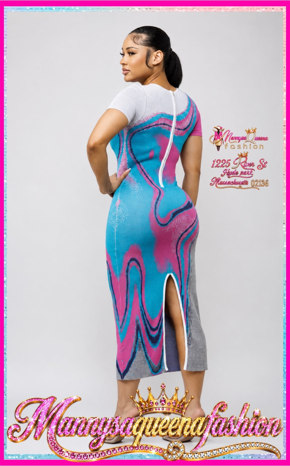 Jacquard Midi Dress