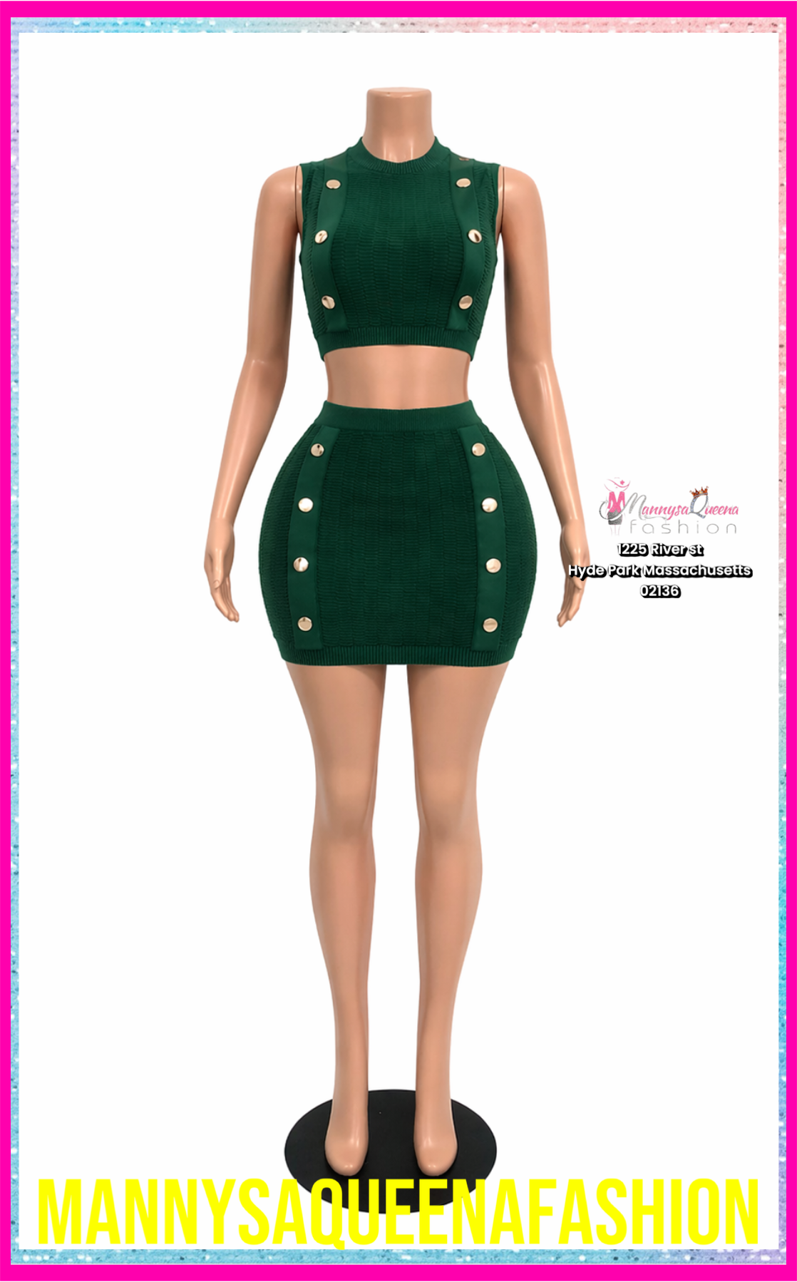 Green Hot Luxe Button Set