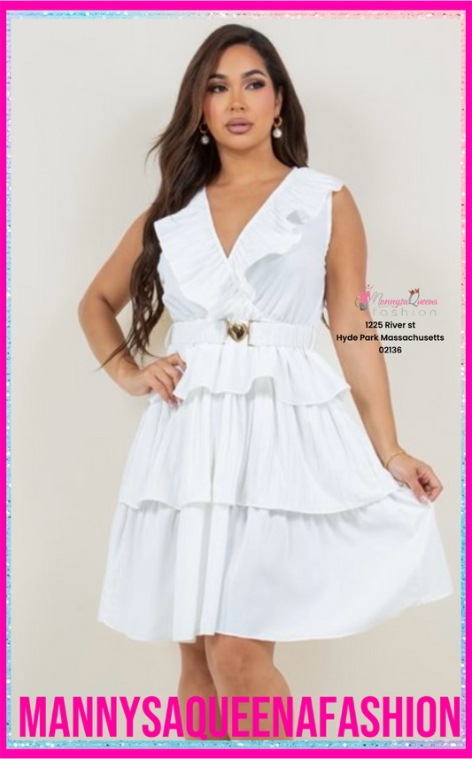 Knee Length White Dress