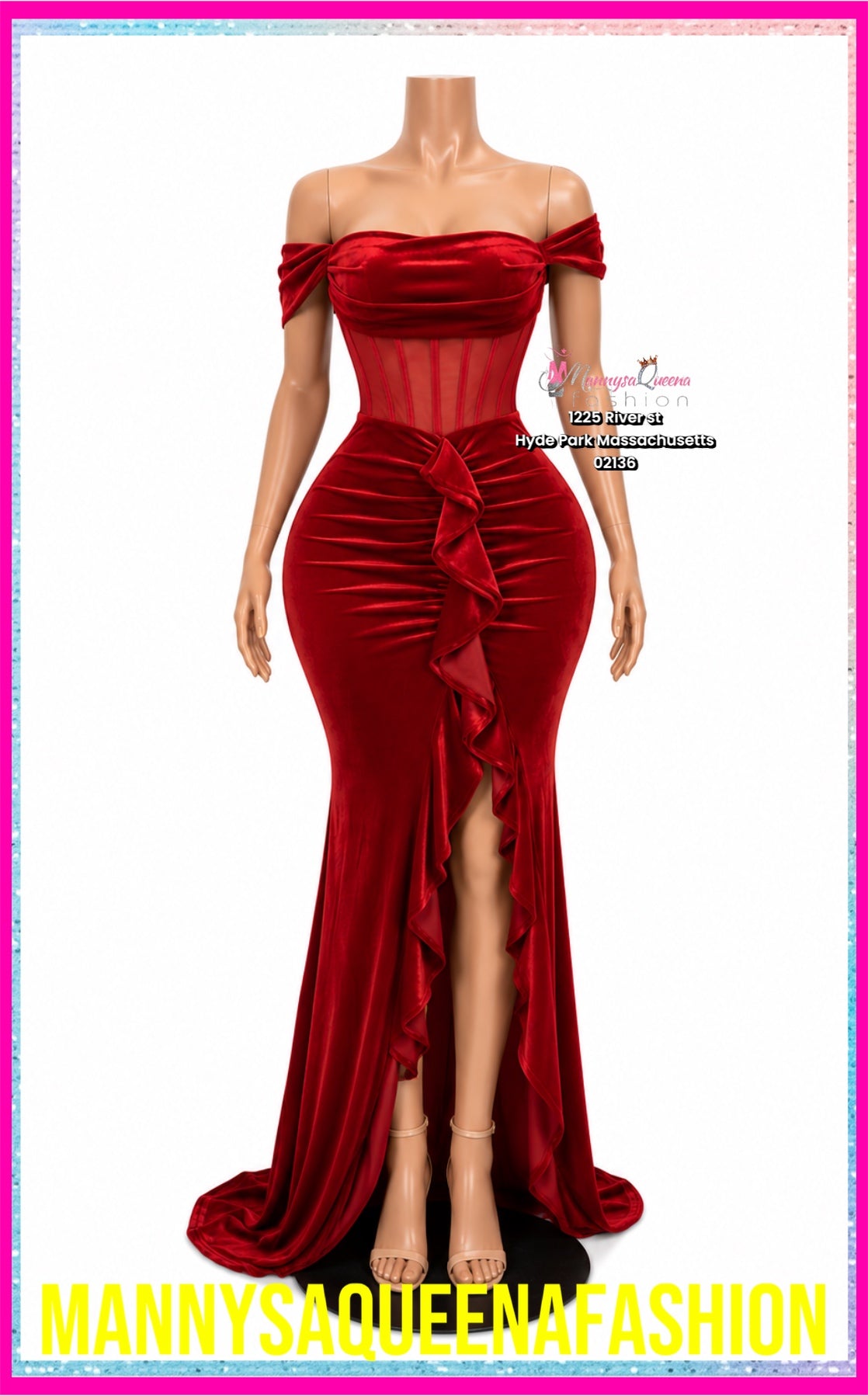 Red Velvet Kiss Mermaid Dress