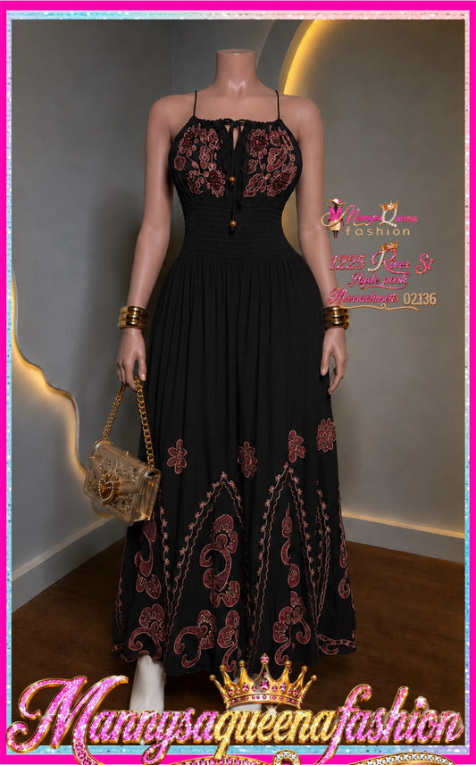 Multi-Strap Dress Red