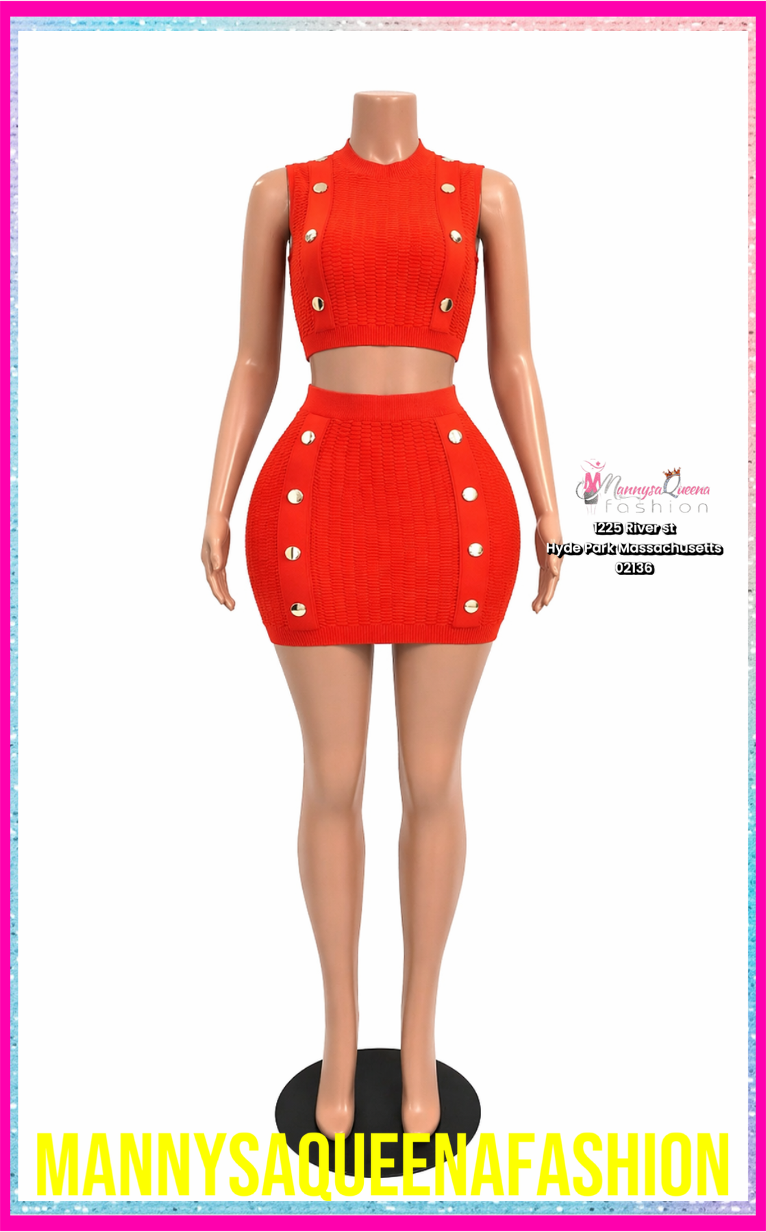 Red Hot Luxe Button Set