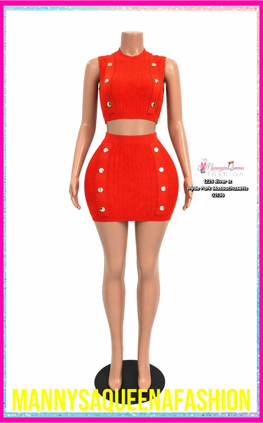 Red Hot Luxe Button Set