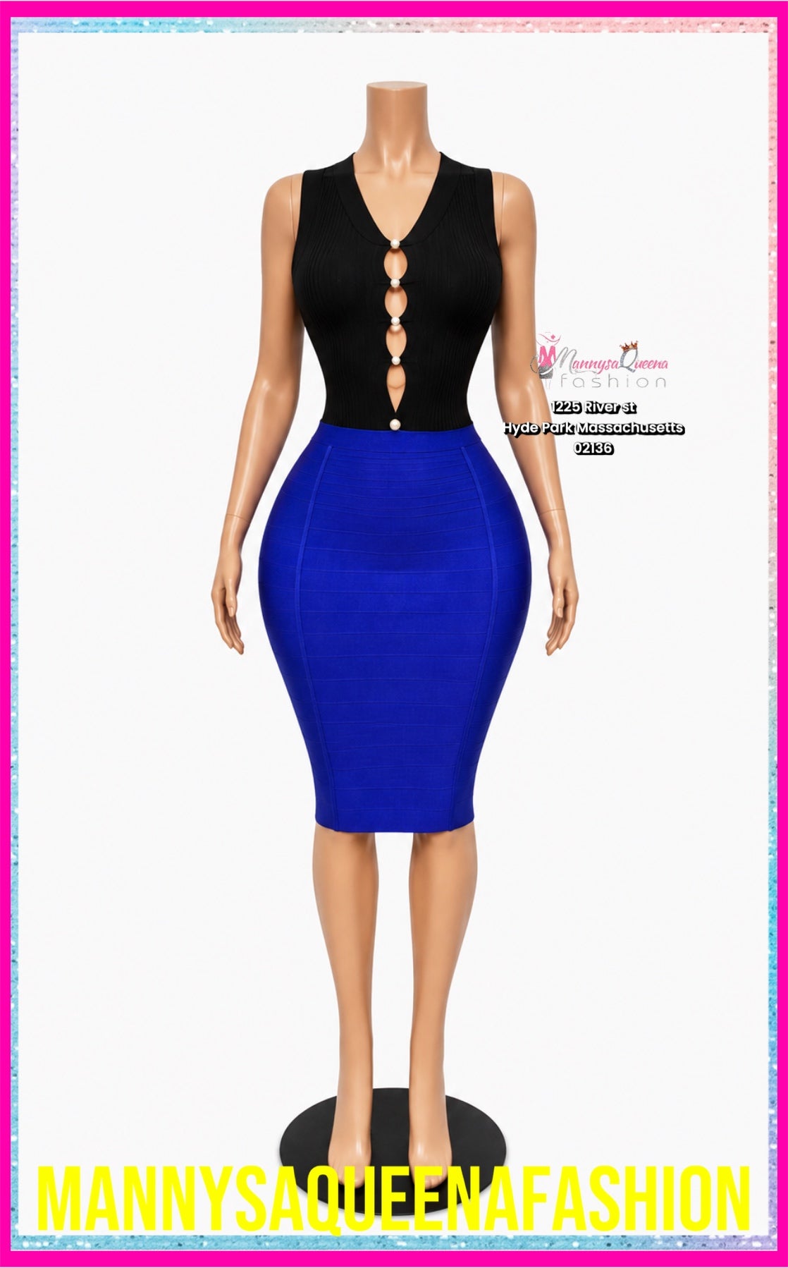 Curvy Queen Skirt Blue