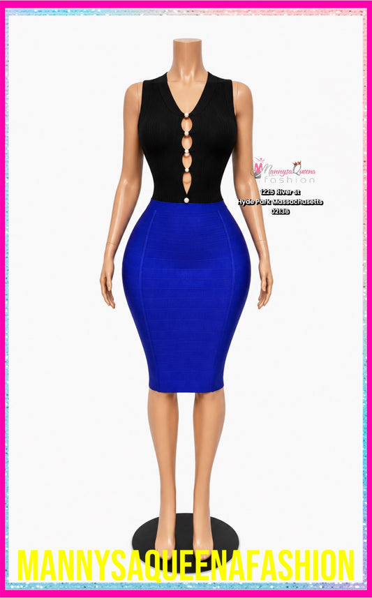 Curvy Queen Skirt Blue