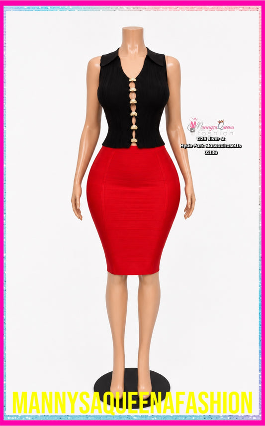 Curvy Queen Skirt Red