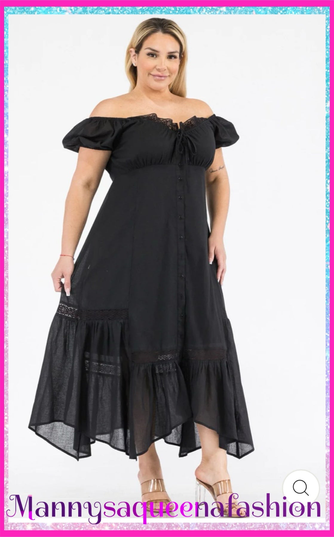 FLARE MAXI DRESS black