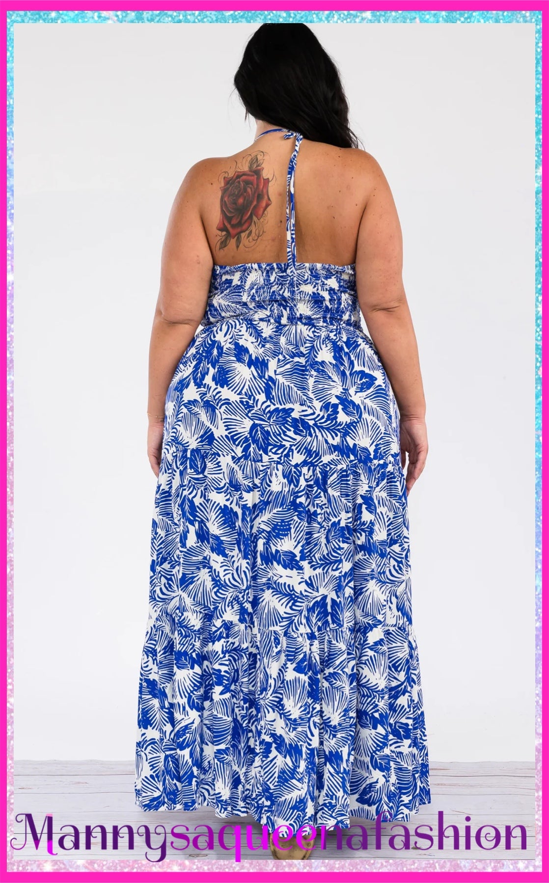 Tropical Print Blue