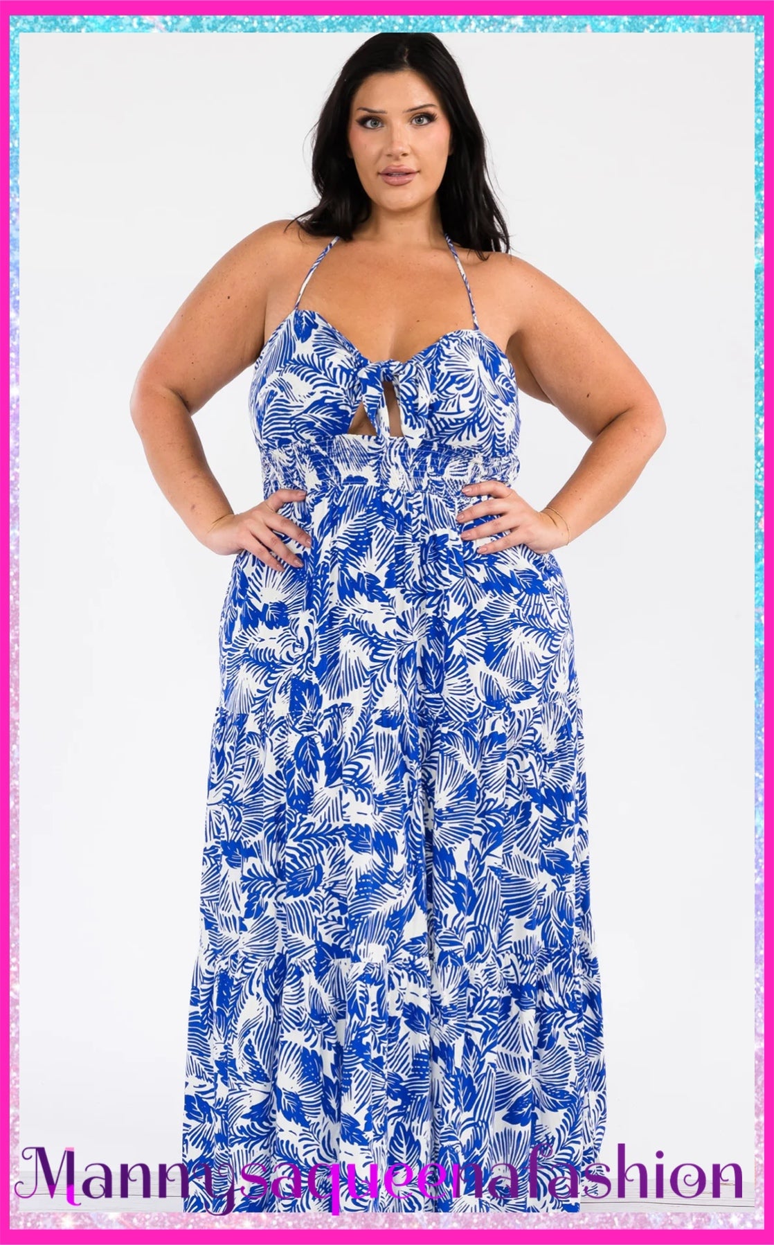 Tropical Print Blue