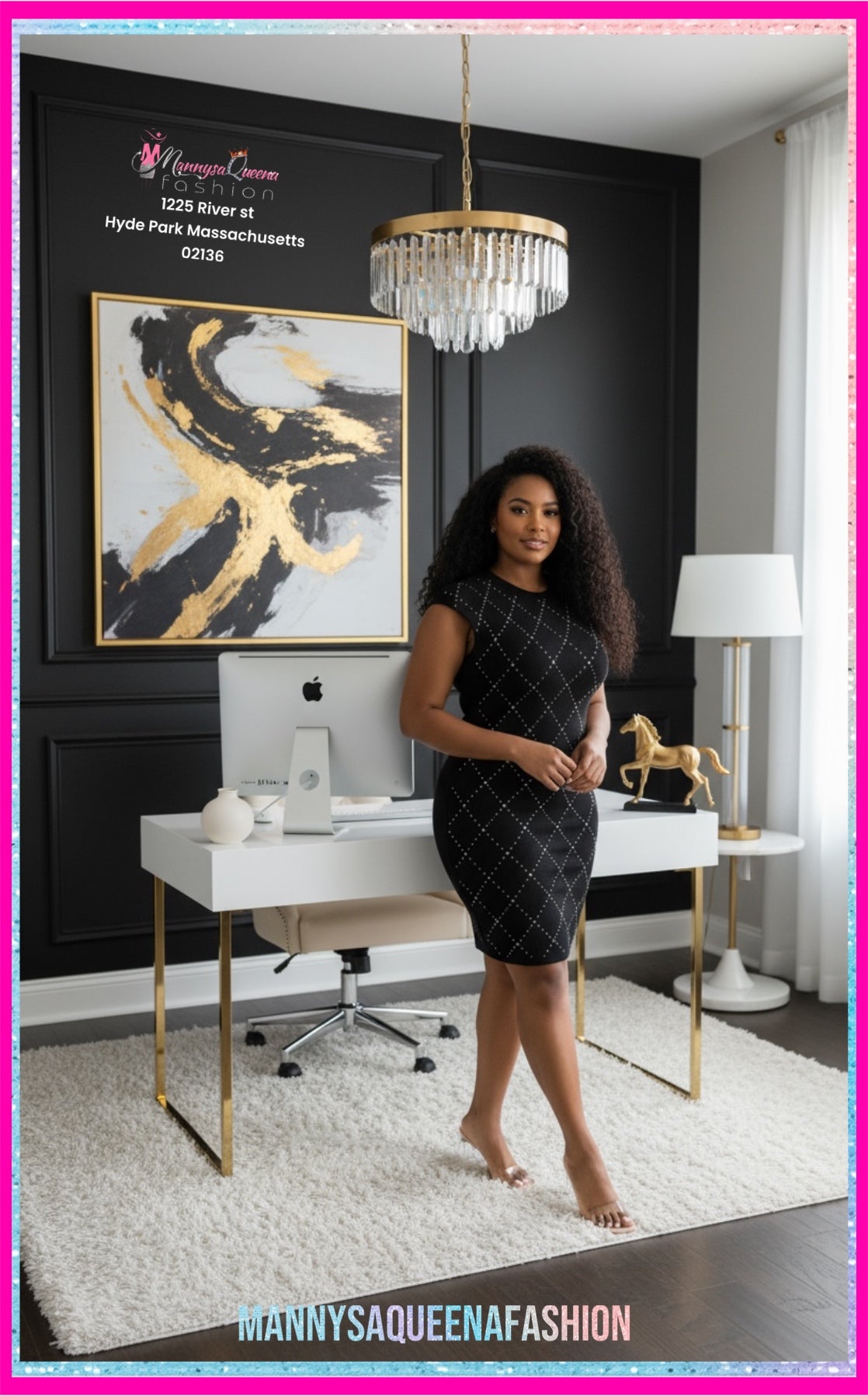 Roaming Italy Dress Black