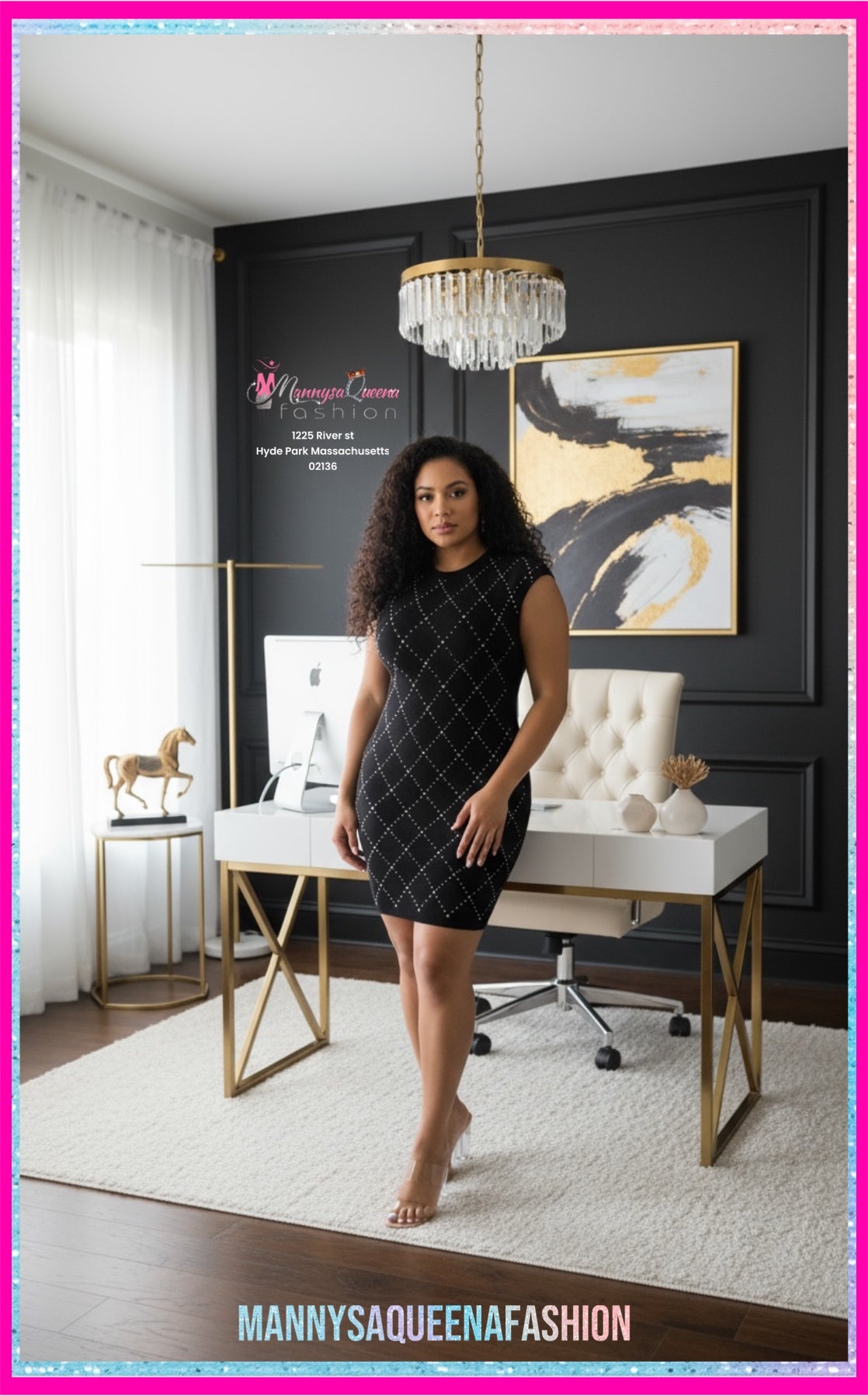 Roaming Italy Dress Black