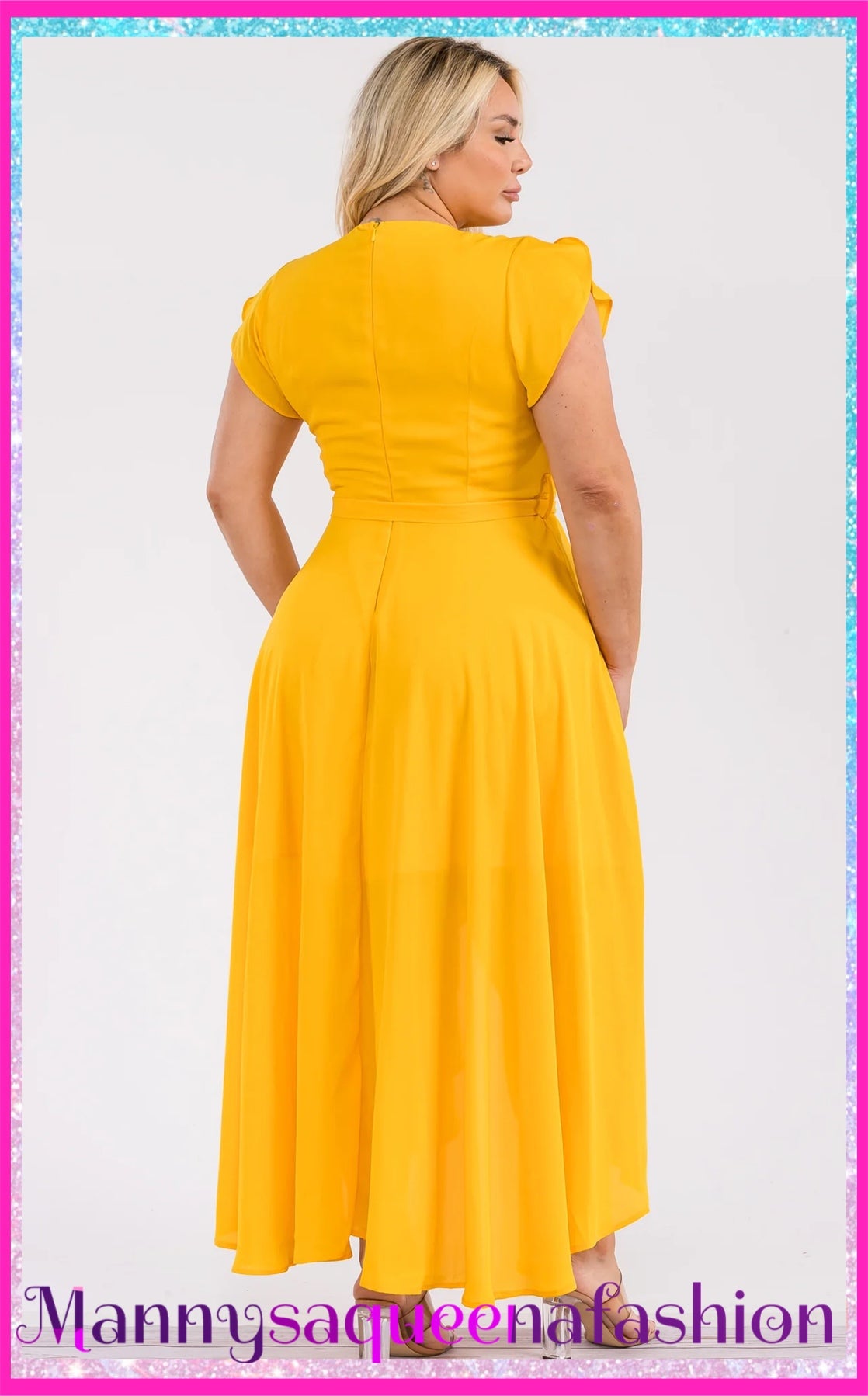 Wrap Maxi Dress Yellow