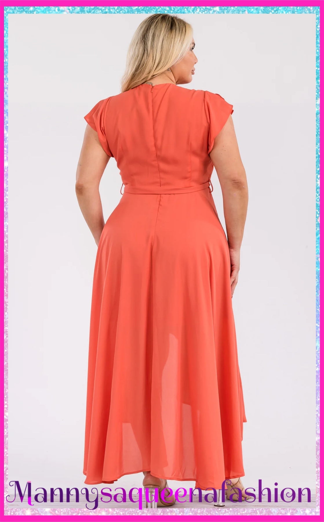 Wrap Maxi Dress Orange