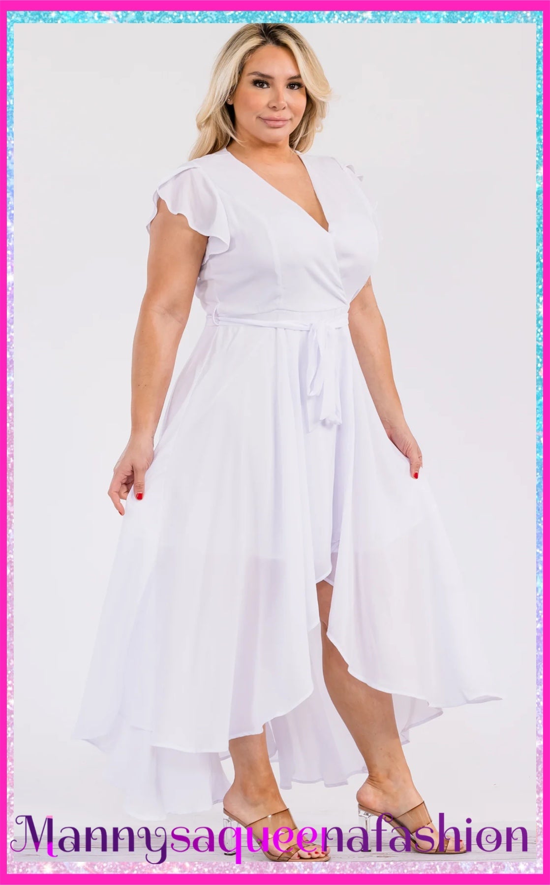 Wrap Maxi Dress White