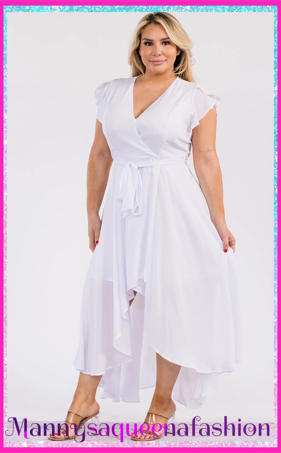 Wrap Maxi Dress White