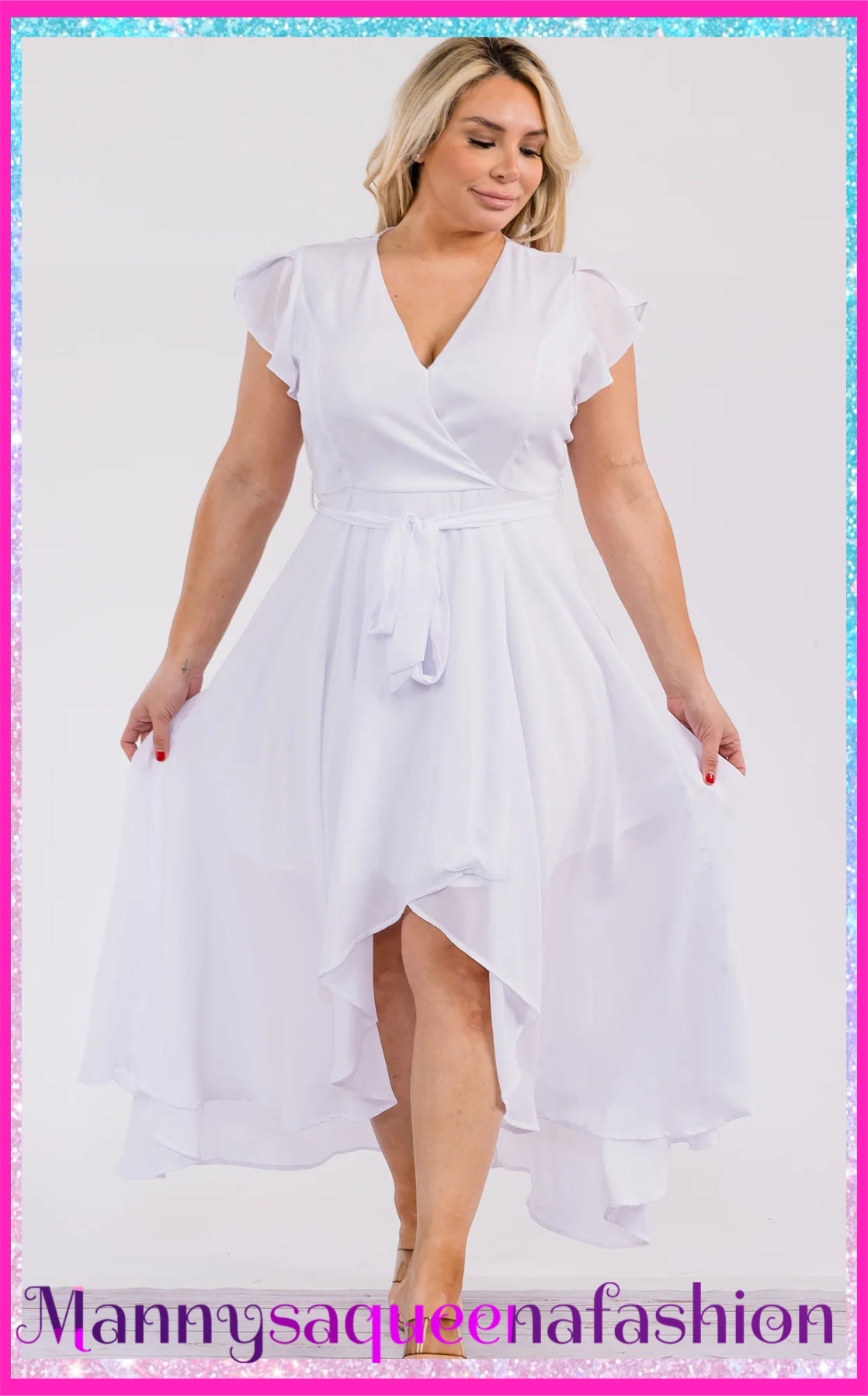 Wrap Maxi Dress White