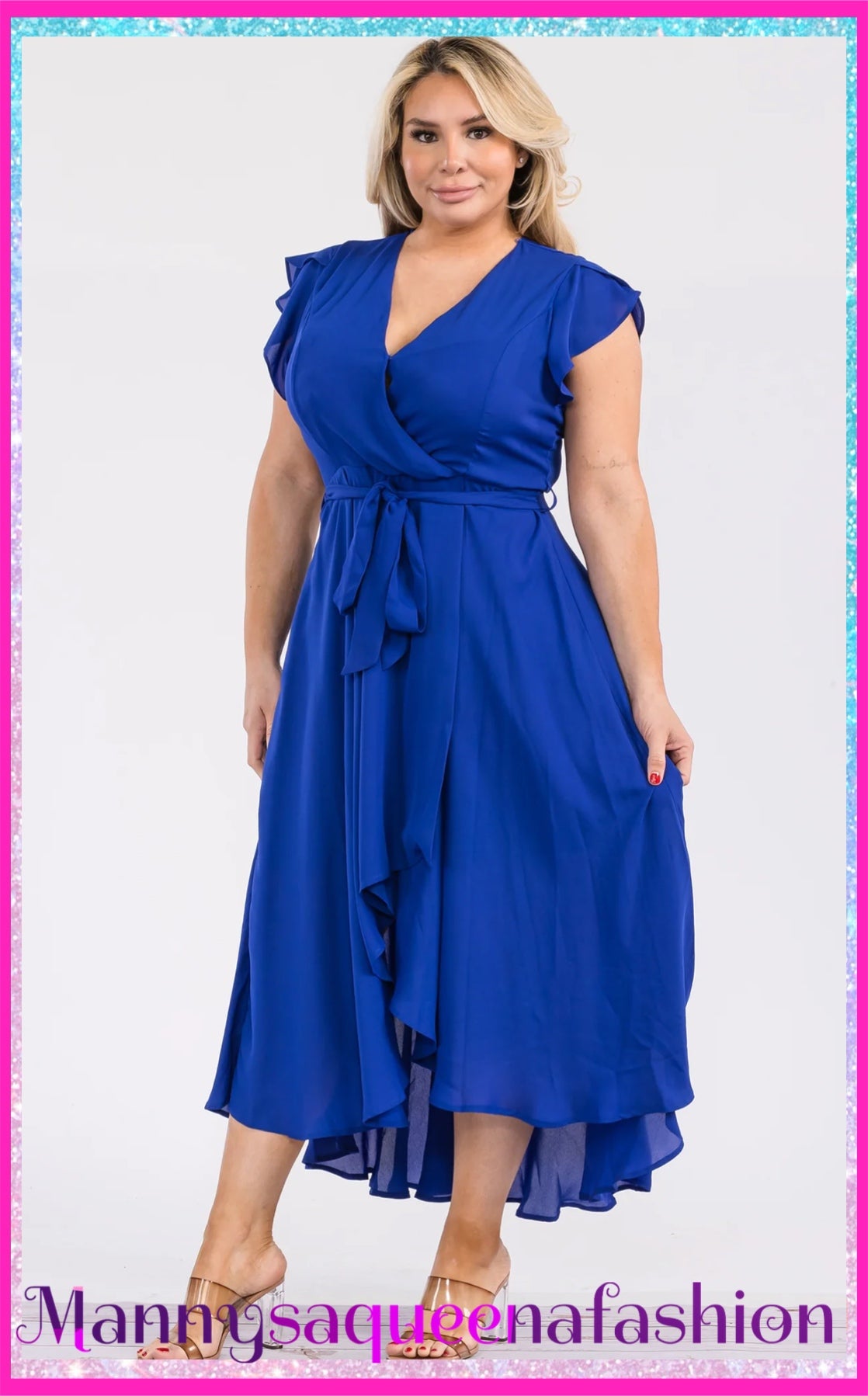 Wrap Maxi Dress Blue