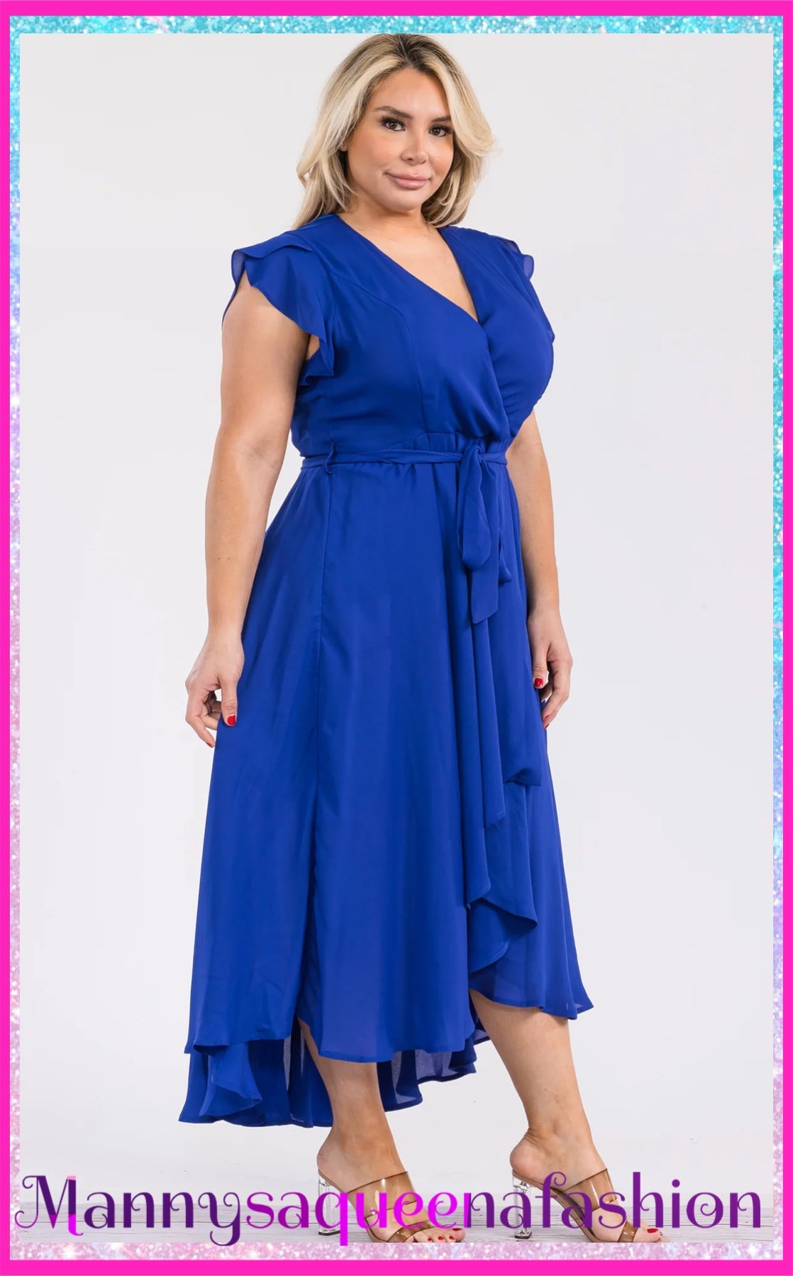 Wrap Maxi Dress Blue