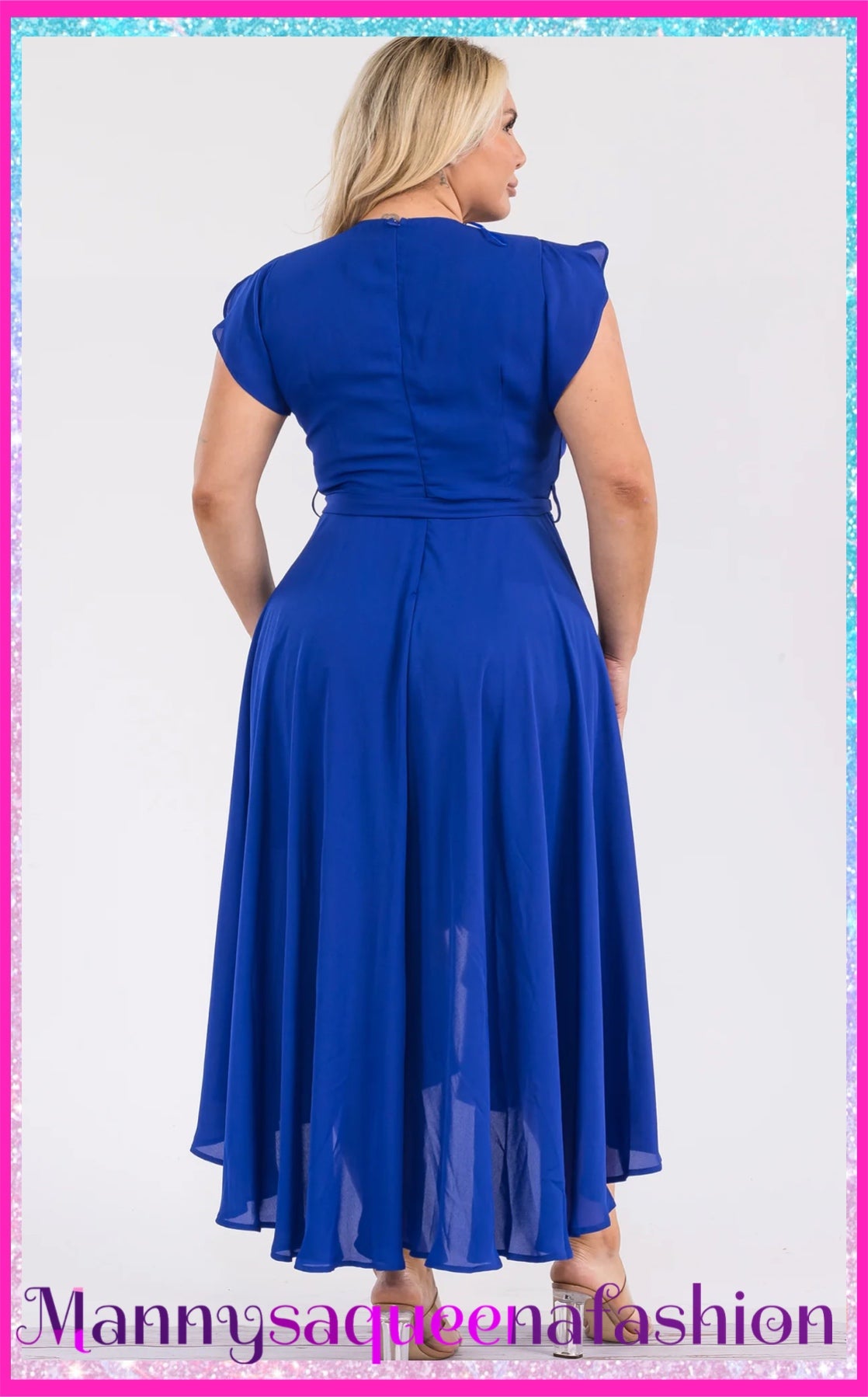 Wrap Maxi Dress Blue