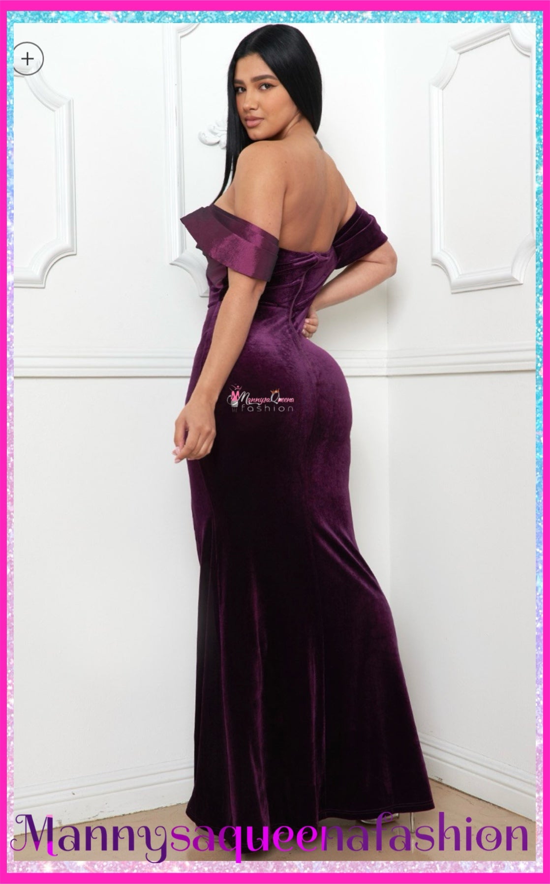 THE SHOULDER MAXI DRESS PURPLE