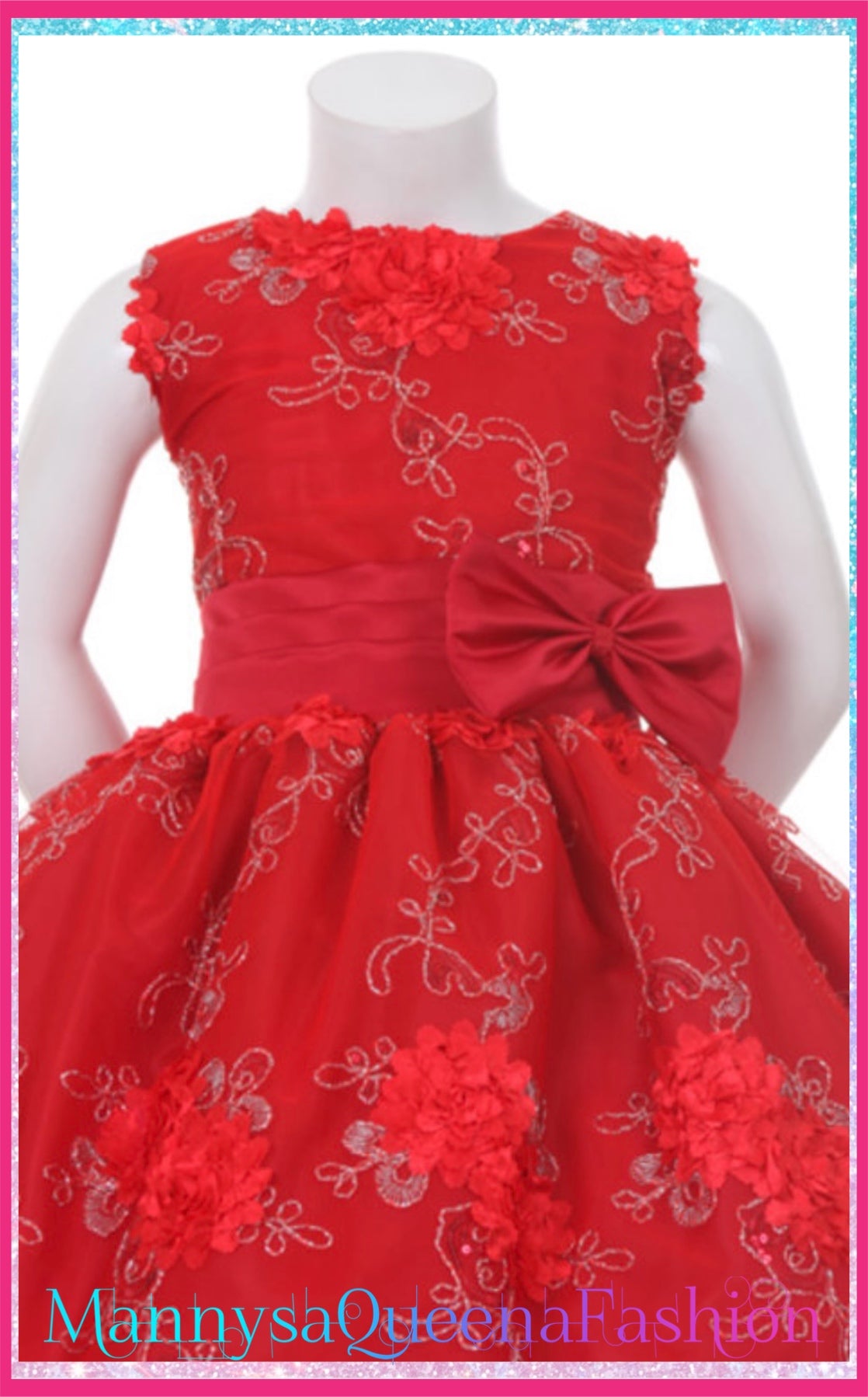 Embroidery Red dress