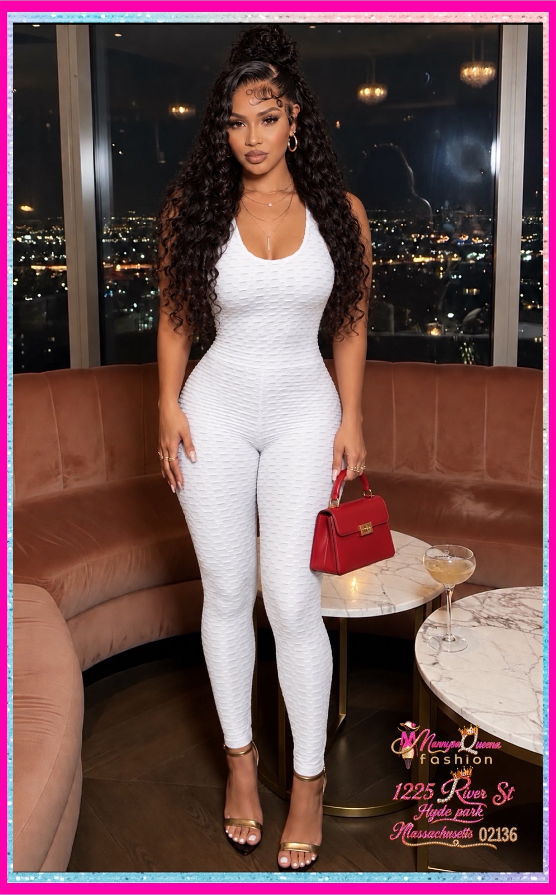 Sleeveless Cross Back Jumpsuit white