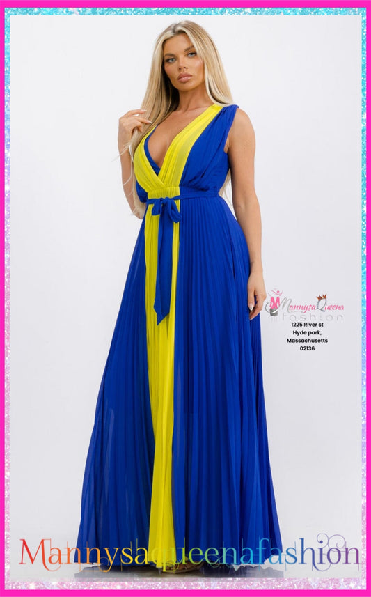 COLORBLOCK MAXI DRESS