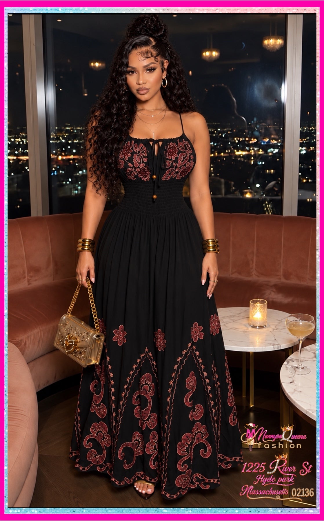 Multi-Strap Dress Red