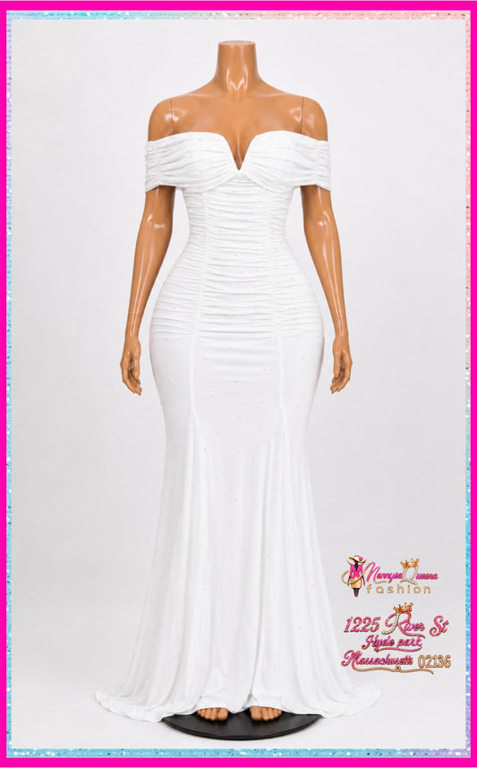 Pearl Mesh Maxi Dress2