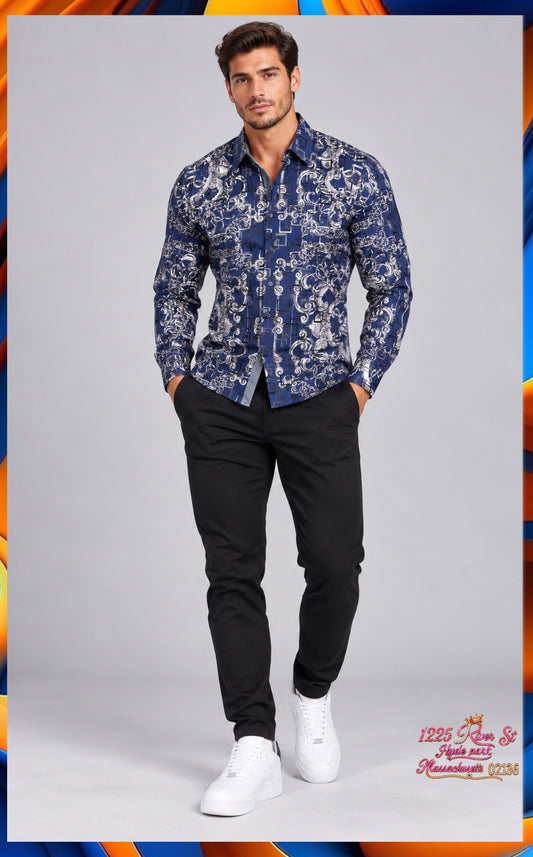 Brand Printed Silk Like
Shirts 03