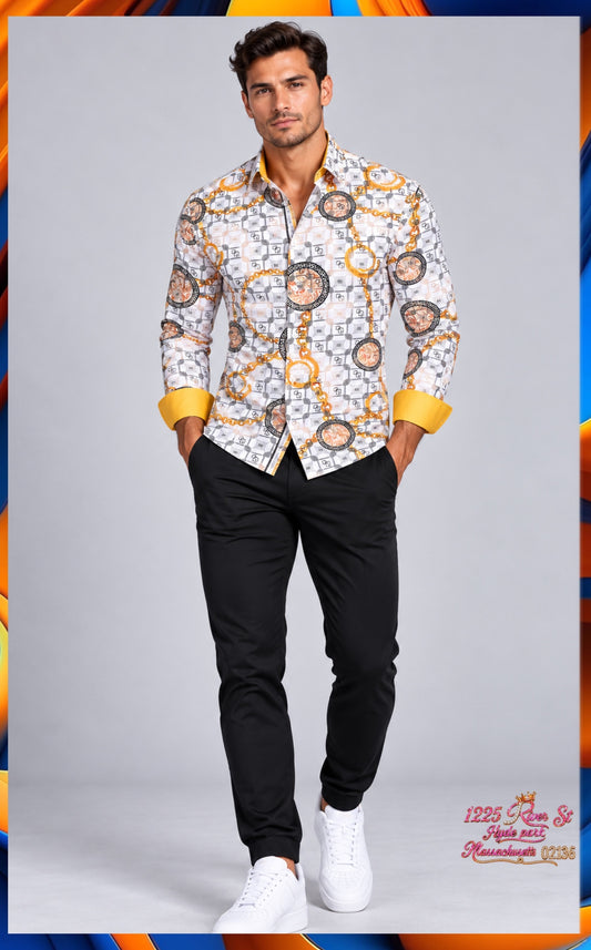Brand Printed Silk Like
Shirts 04