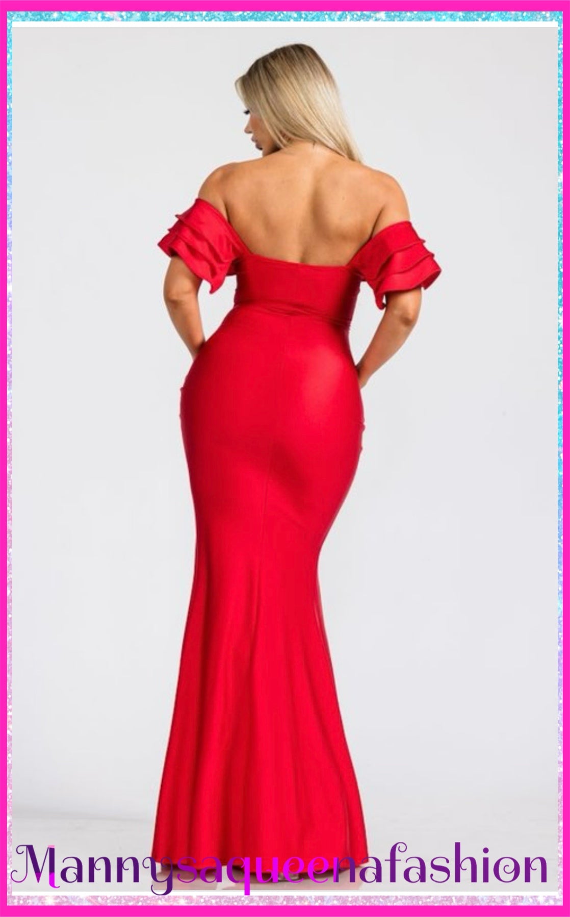 Julie Satin Dress Red