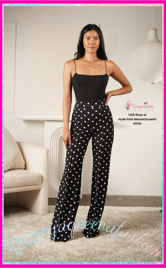 Dot pants black