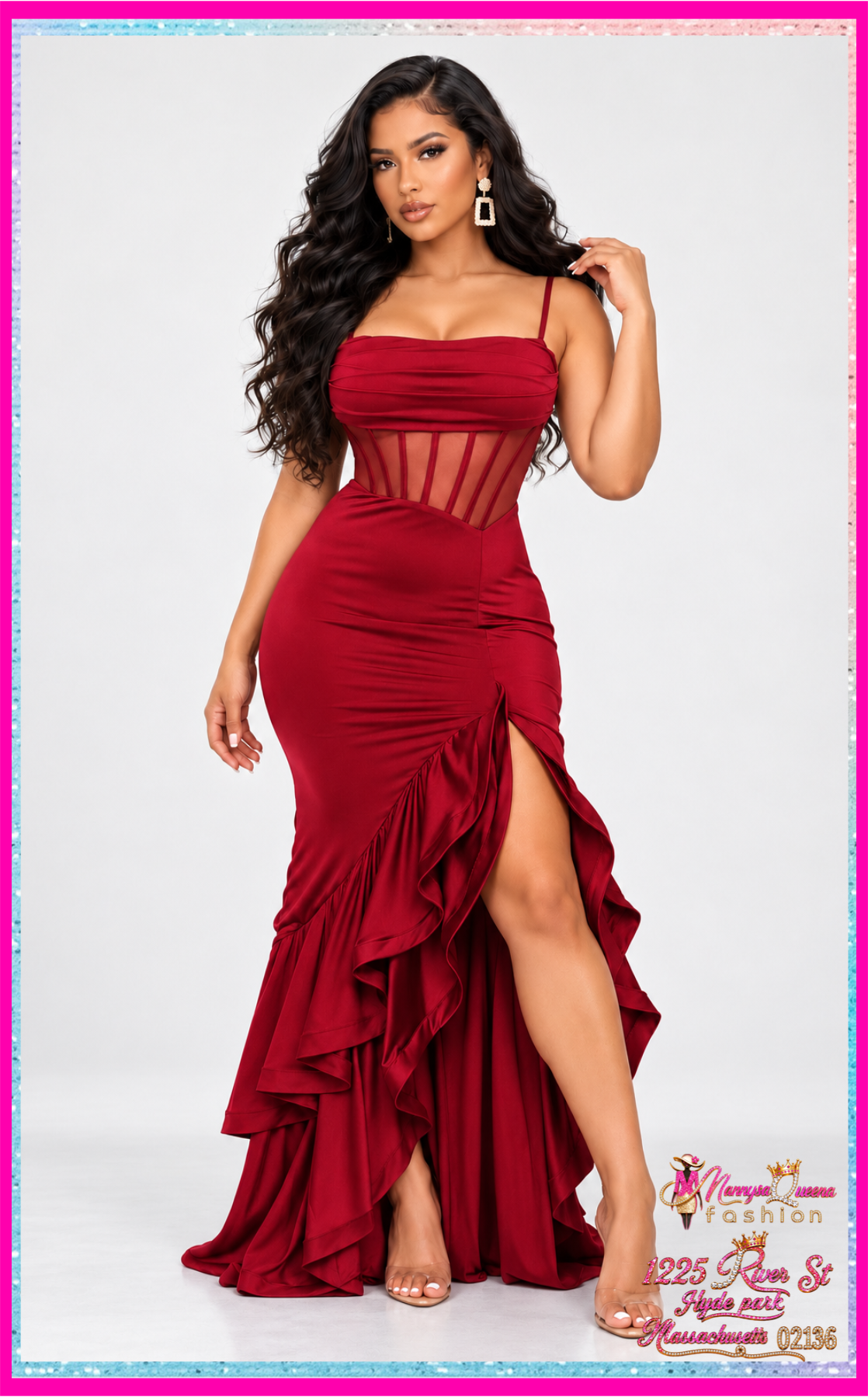 Burgundy Paradise Dress