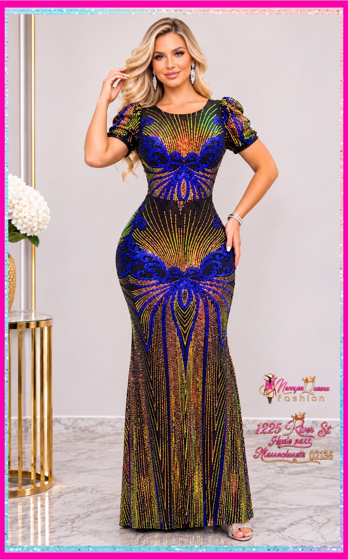 Diamond Diva Dress Blue