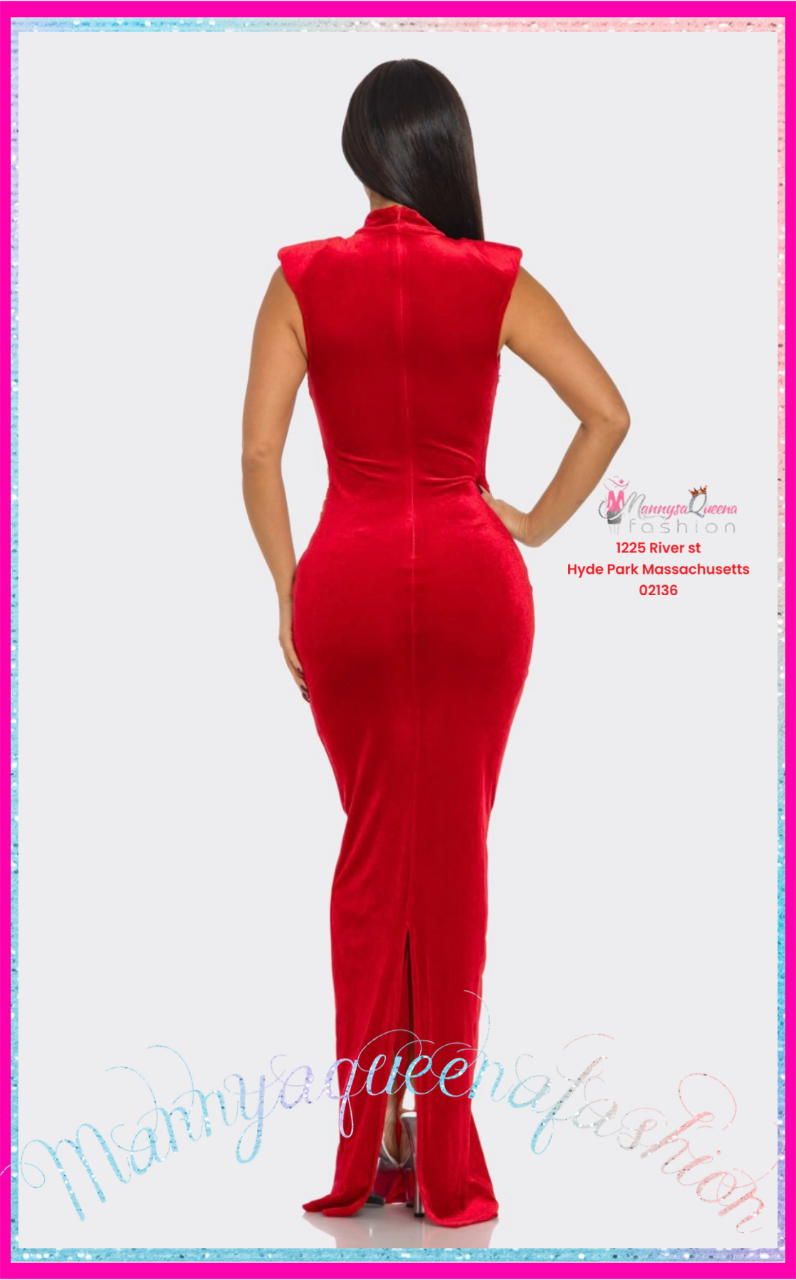 GALA GEM DRESS RED