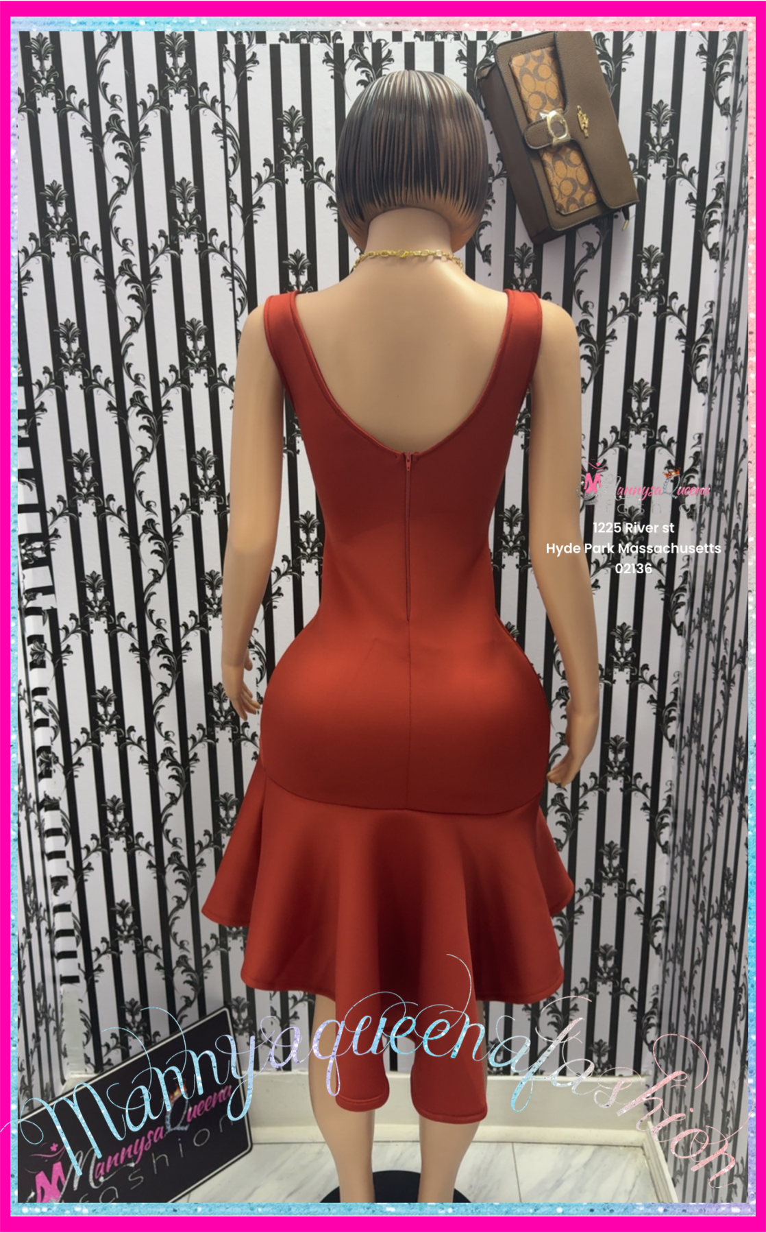 Basic Sexy Rust Dress
