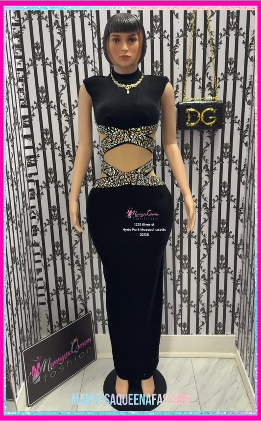 GALA GEM DRESS BLACK
