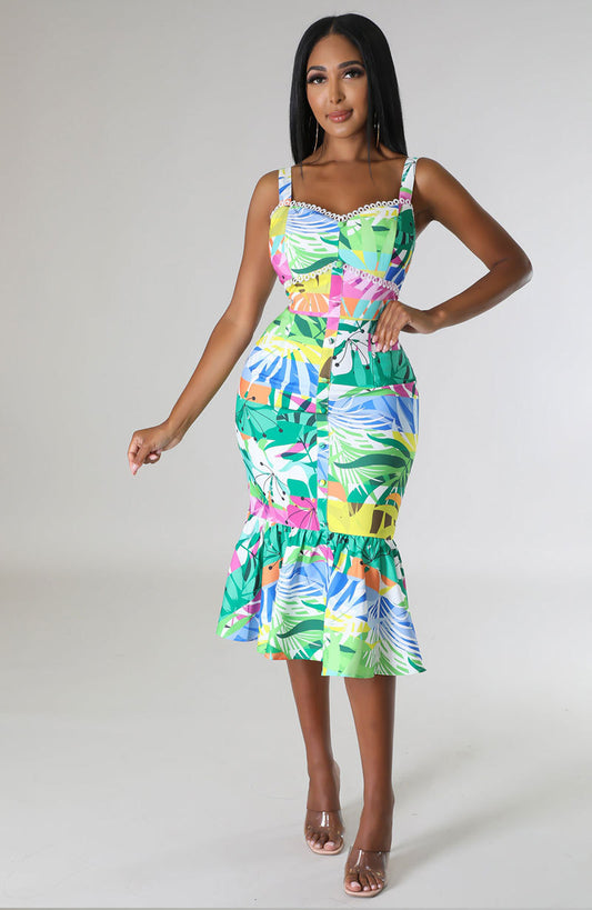 Straps Elegant Dress