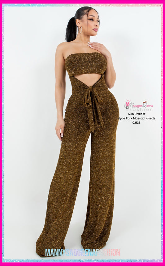 GLITTER TUBE JUMPSUIT