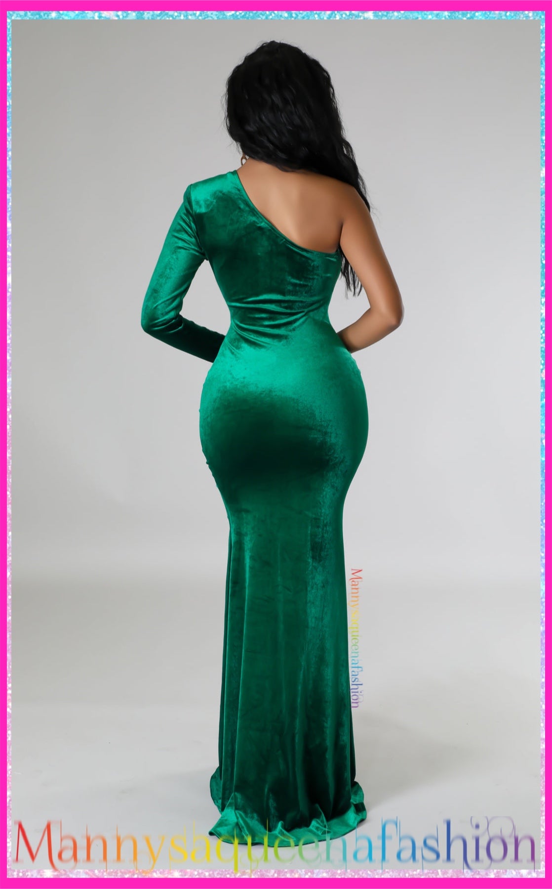 Velvet Green Dress