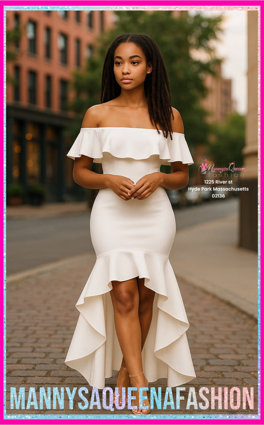 Kendall Maxi Mermaid Dress Black White