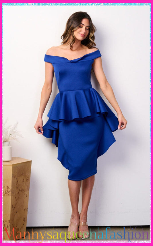 ROYAL BANDAGE MIDI DRESS