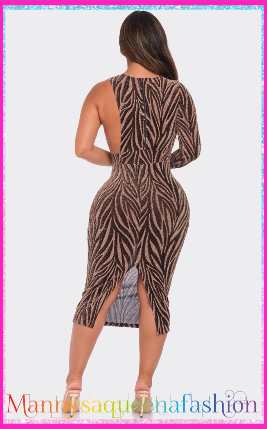 LURED MIDI DRESS